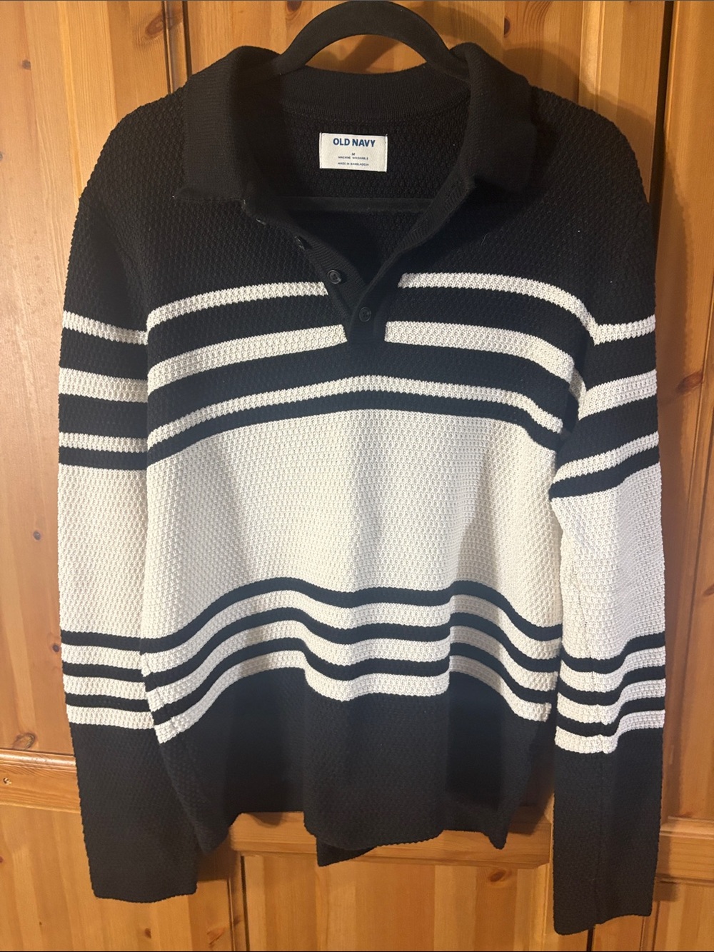 Men's Waffle-Knit Polo Sweater from Old Navy